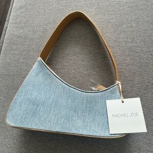 Rachel Zoe Blue and Tan Mini Bag